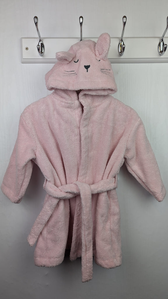 M&S Pink Kitten Dressing Gown - Girls 6-9 Months Marks & Spencer Used, Preloved, Preworn & Second Hand Baby, Kids & Children's Clothing UK Online. Cheap affordable. Brands including Next, Joules, Nutmeg Morrisons, TU, F&F, H&M.