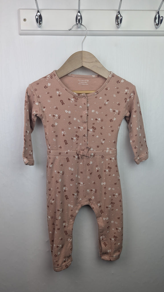 Primark Pink Floral Romper - Girls 9-12 Months Little Ones Preloved Used, Preloved, Preworn & Second Hand Baby, Kids & Children's Clothing UK Online. Cheap affordable. Brands including Next, Joules, Nutmeg Morrisons, TU, F&F, H&M.