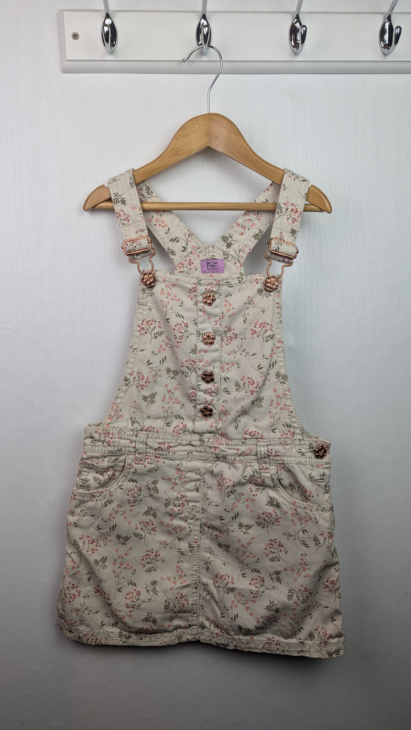 F&F Floral Dungaree Dress - Girls 6-7 Years Little Ones Preloved Used, Preloved, Preworn & Second Hand Baby, Kids & Children's Clothing UK Online. Cheap affordable. Brands including Next, Joules, Nutmeg Morrisons, TU, F&F, H&M.