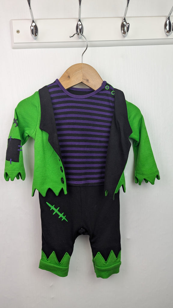 TU Halloween Monster Dress-up Onesie - Boys 0-3 Months Little Ones Preloved Used, Preloved, Preworn & Second Hand Baby, Kids & Children's Clothing UK Online. Cheap affordable. Brands including Next, Joules, Nutmeg Morrisons, TU, F&F, H&M.