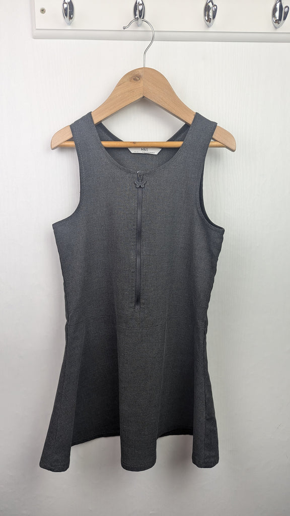 M&S Grey Pinafore School Dress - Girls 5-6 Years Marks & Spencer Used, Preloved, Preworn & Second Hand Baby, Kids & Children's Clothing UK Online. Cheap affordable. Brands including Next, Joules, Nutmeg Morrisons, TU, F&F, H&M.