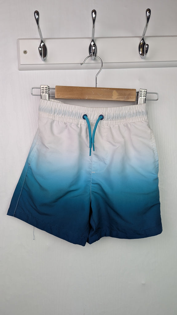 Next Blue Ombre Swim Shorts - Boys 3-4 Years Little Ones Preloved Used, Preloved, Preworn & Second Hand Baby, Kids & Children's Clothing UK Online. Cheap affordable. Brands including Next, Joules, Nutmeg Morrisons, TU, F&F, H&M.