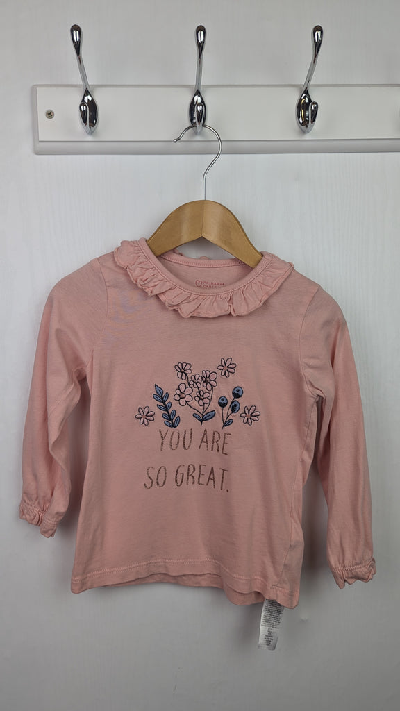 Primark Pink Floral Top - Girls 12-18 Months Little Ones Preloved Used, Preloved, Preworn & Second Hand Baby, Kids & Children's Clothing UK Online. Cheap affordable. Brands including Next, Joules, Nutmeg Morrisons, TU, F&F, H&M.