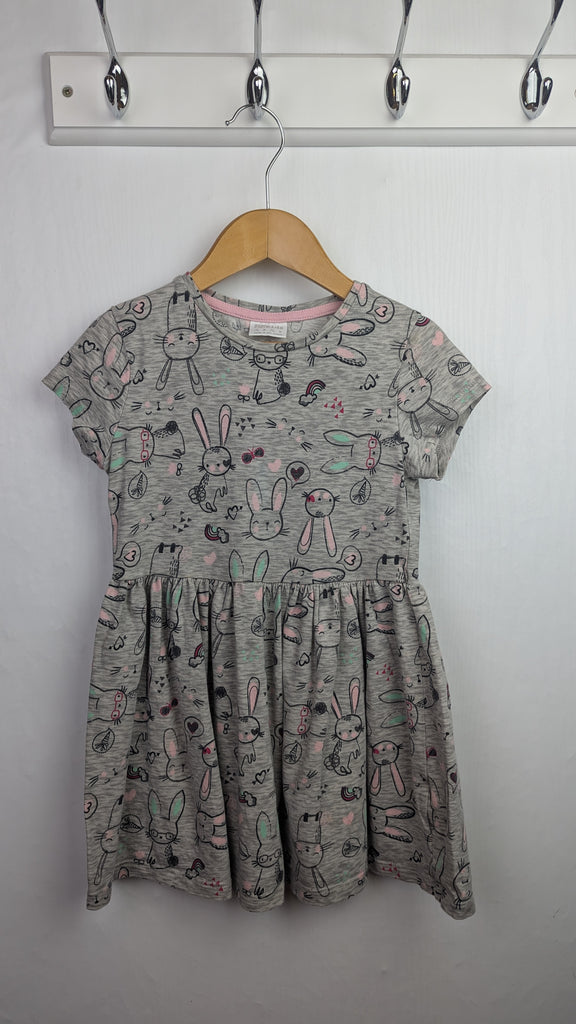 F&F Grey Bunny Dress - Girls 3-4 Years Little Ones Preloved Used, Preloved, Preworn & Second Hand Baby, Kids & Children's Clothing UK Online. Cheap affordable. Brands including Next, Joules, Nutmeg Morrisons, TU, F&F, H&M.