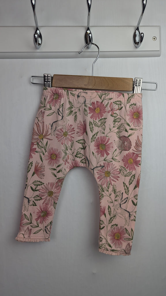 Next Pink Floral Leggings - Girls 6-9 Months Little Ones Preloved Used, Preloved, Preworn & Second Hand Baby, Kids & Children's Clothing UK Online. Cheap affordable. Brands including Next, Joules, Nutmeg Morrisons, TU, F&F, H&M.