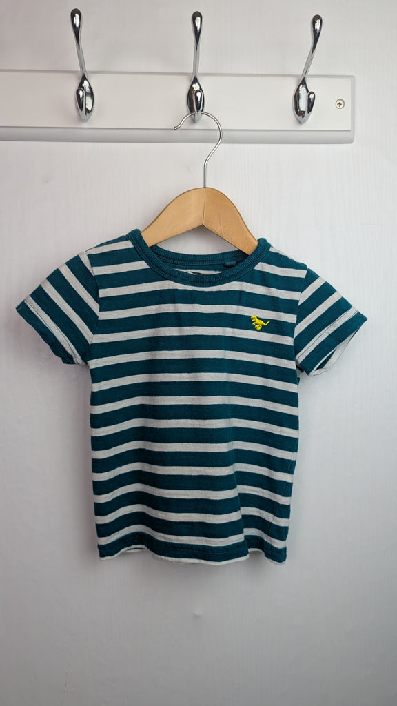 Next Green Striped Top - Boys 6-9 Months Little Ones Preloved Used, Preloved, Preworn & Second Hand Baby, Kids & Children's Clothing UK Online. Cheap affordable. Brands including Next, Joules, Nutmeg Morrisons, TU, F&F, H&M.