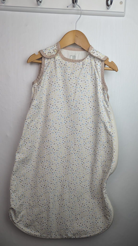 Mothercare Polka Dot 0.5 Tog Sleeping Bag - Unisex 0-6 Months Little Ones Preloved Used, Preloved, Preworn & Second Hand Baby, Kids & Children's Clothing UK Online. Cheap affordable. Brands including Next, Joules, Nutmeg Morrisons, TU, F&F, H&M.