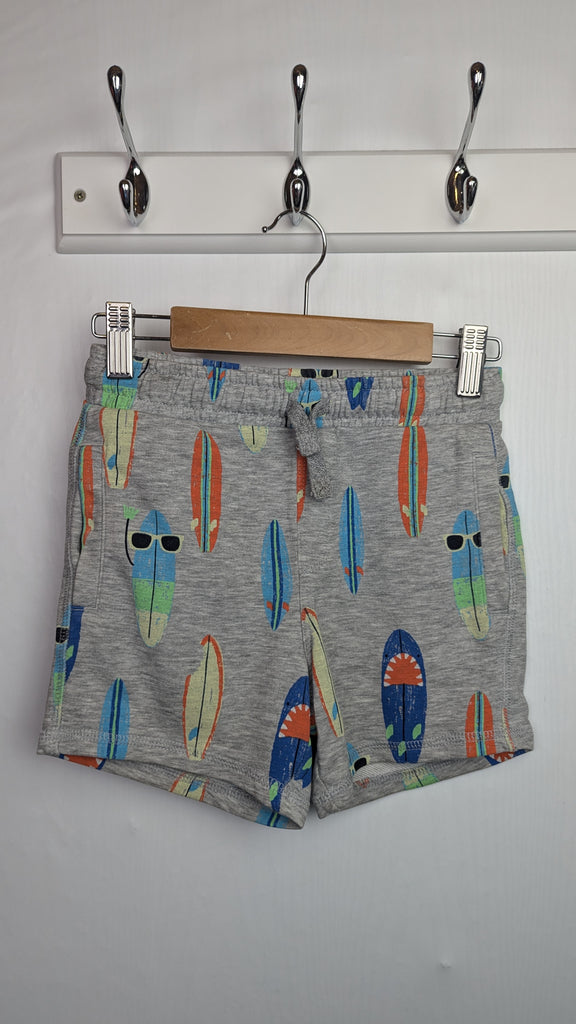 M&S Grey Surfboard Shorts - Boys 4-5 Years Little Ones Preloved Used, Preloved, Preworn & Second Hand Baby, Kids & Children's Clothing UK Online. Cheap affordable. Brands including Next, Joules, Nutmeg Morrisons, TU, F&F, H&M.