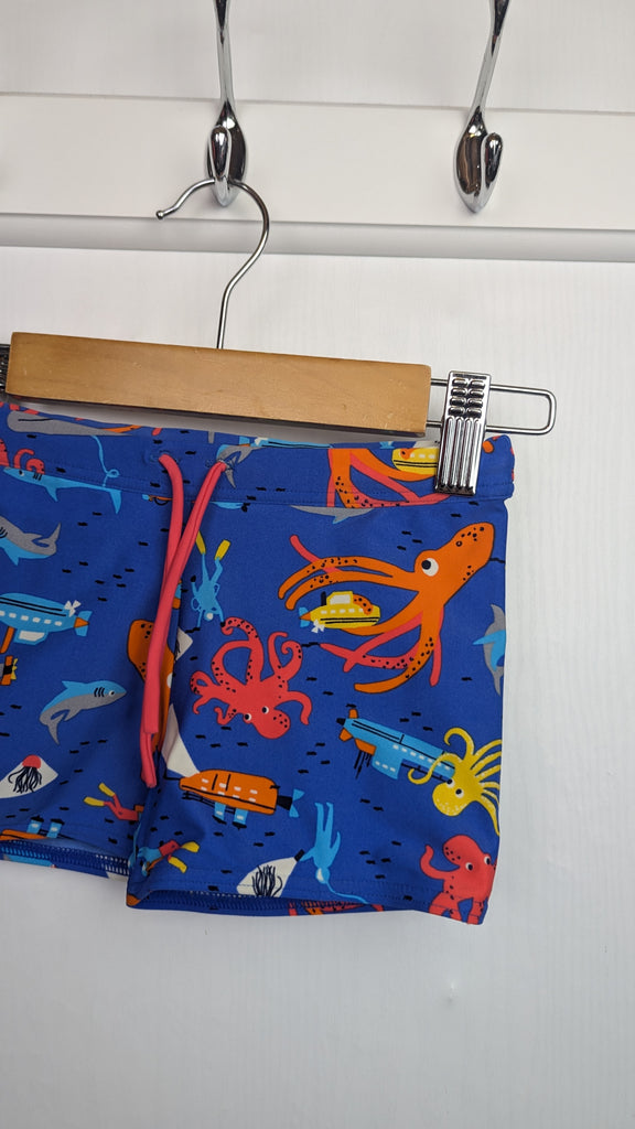 John Lewis Blue Under The sea Swim Shorts - Boys 5 Years Little Ones Preloved Used, Preloved, Preworn & Second Hand Baby, Kids & Children's Clothing UK Online. Cheap affordable. Brands including Next, Joules, Nutmeg Morrisons, TU, F&F, H&M.