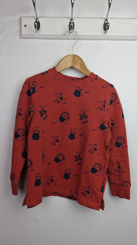 George Burgundy Animals Jumper - Boys 3-4 Years Little Ones Preloved Used, Preloved, Preworn & Second Hand Baby, Kids & Children's Clothing UK Online. Cheap affordable. Brands including Next, Joules, Nutmeg Morrisons, TU, F&F, H&M.