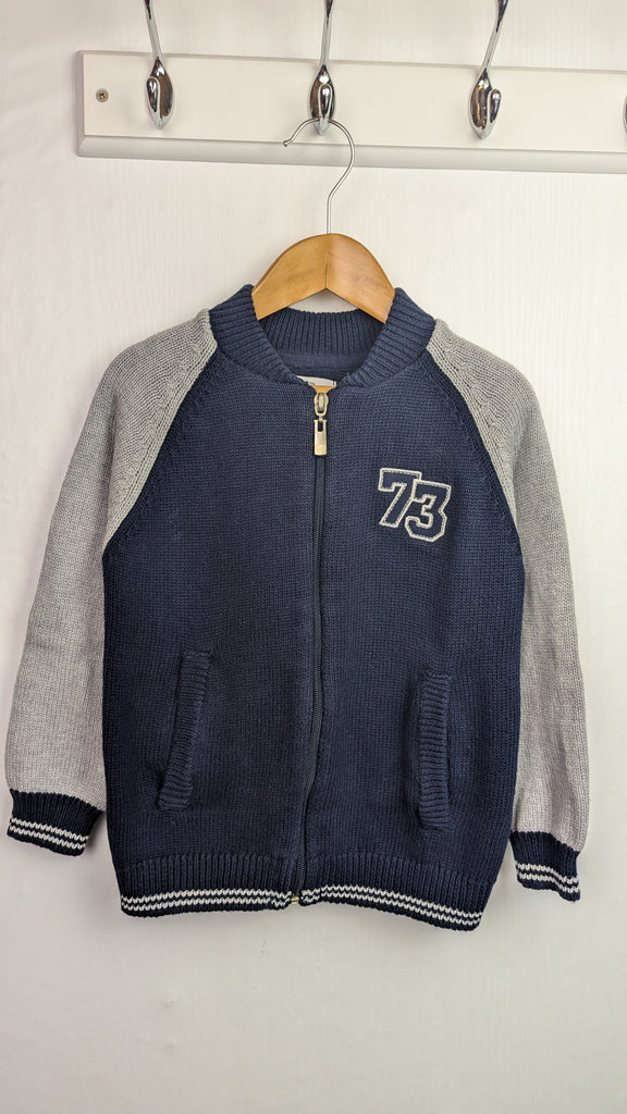 La Redoute Knit Zip Jumper - Boys 5 Years Little Ones Preloved Used, Preloved, Preworn & Second Hand Baby, Kids & Children's Clothing UK Online. Cheap affordable. Brands including Next, Joules, Nutmeg Morrisons, TU, F&F, H&M.