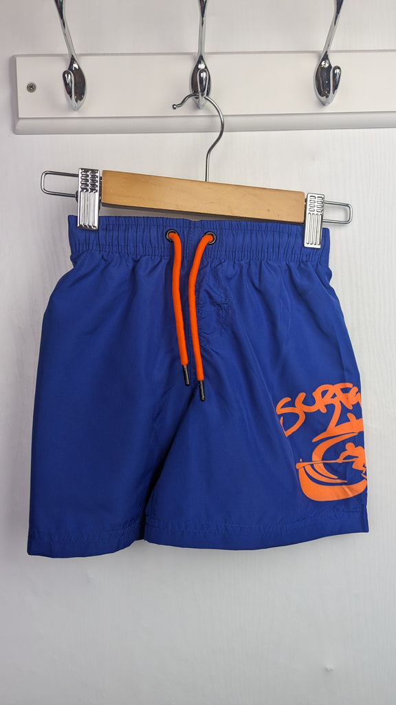 Totsold Blue Swimming Shorts - Boys 4-5 Years Little Ones Preloved Used, Preloved, Preworn & Second Hand Baby, Kids & Children's Clothing UK Online. Cheap affordable. Brands including Next, Joules, Nutmeg Morrisons, TU, F&F, H&M.