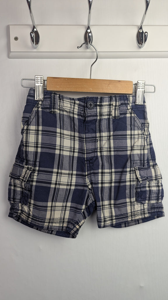 George Blue Plaid Shorts - Boys 2-3 Years Little Ones Preloved Used, Preloved, Preworn & Second Hand Baby, Kids & Children's Clothing UK Online. Cheap affordable. Brands including Next, Joules, Nutmeg Morrisons, TU, F&F, H&M.