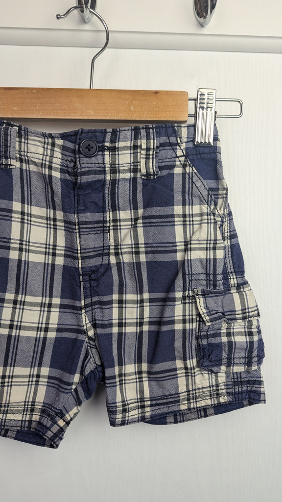 George Blue Plaid Shorts - Boys 2-3 Years Little Ones Preloved Used, Preloved, Preworn & Second Hand Baby, Kids & Children's Clothing UK Online. Cheap affordable. Brands including Next, Joules, Nutmeg Morrisons, TU, F&F, H&M.