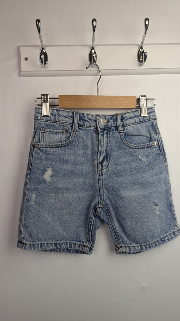 Zara Washed Out Ripped Denim Shorts - Boys 4-5 Years Little Ones Preloved Used, Preloved, Preworn & Second Hand Baby, Kids & Children's Clothing UK Online. Cheap affordable. Brands including Next, Joules, Nutmeg Morrisons, TU, F&F, H&M.