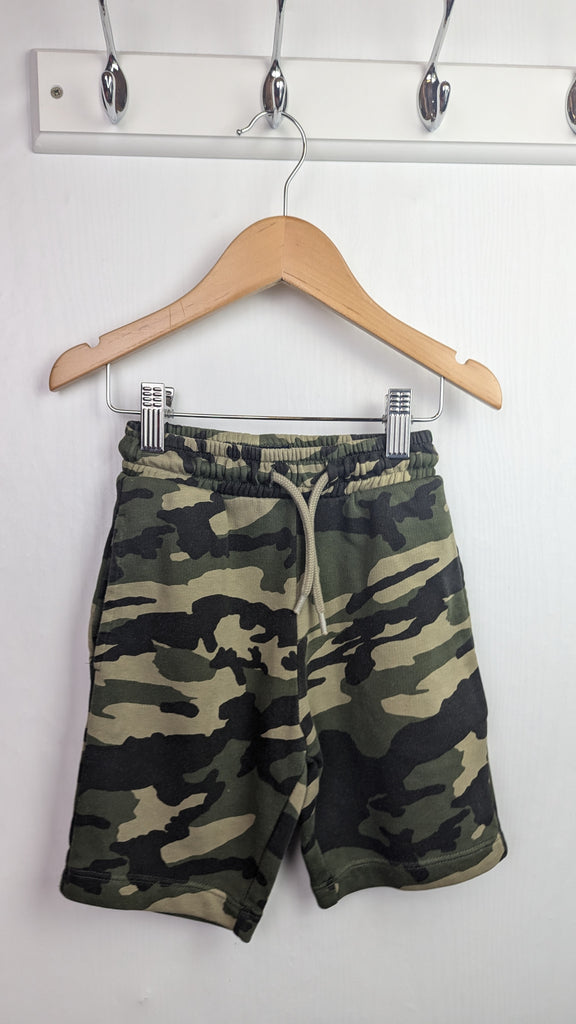 Next Green Camo Shorts - Boys 5 Years Little Ones Preloved Used, Preloved, Preworn & Second Hand Baby, Kids & Children's Clothing UK Online. Cheap affordable. Brands including Next, Joules, Nutmeg Morrisons, TU, F&F, H&M.