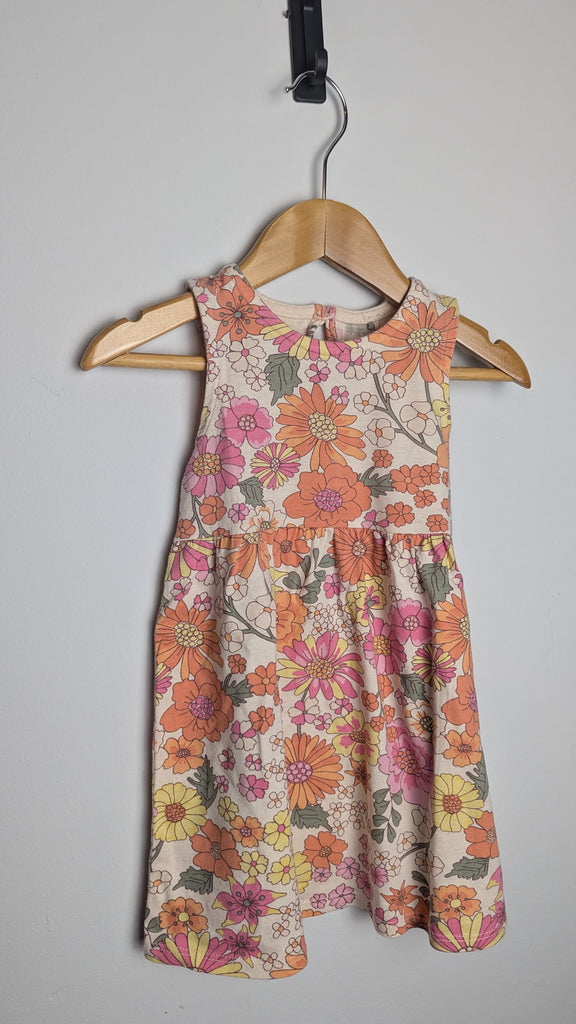 Fred & Flo Retro Style Sleeveless Floral Dress - Girls 12-18 Months Little Ones Preloved Used, Preloved, Preworn & Second Hand Baby, Kids & Children's Clothing UK Online. Cheap affordable. Brands including Next, Joules, Nutmeg Morrisons, TU, F&F, H&M.