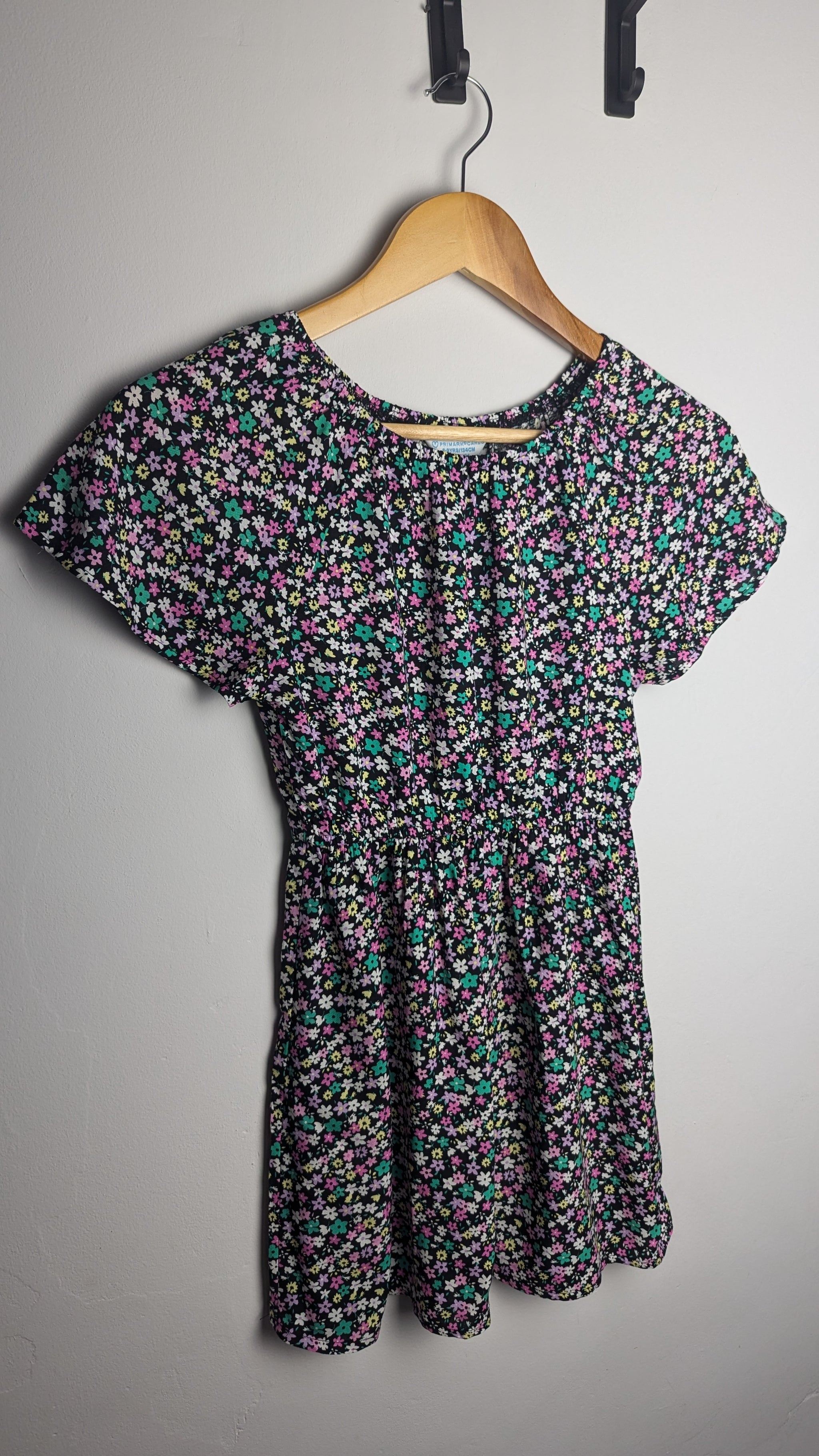 Primark Short Sleeve Floral Dress Girls 8 9 Years Little Ones Preloved