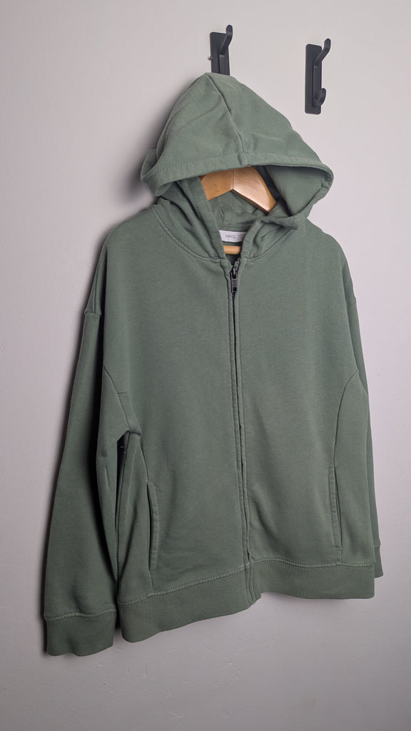 Mango Green Zipped Hoodie - Boys 7 Years Little Ones Preloved Used, Preloved, Preworn & Second Hand Baby, Kids & Children's Clothing UK Online. Cheap affordable. Brands including Next, Joules, Nutmeg Morrisons, TU, F&F, H&M.