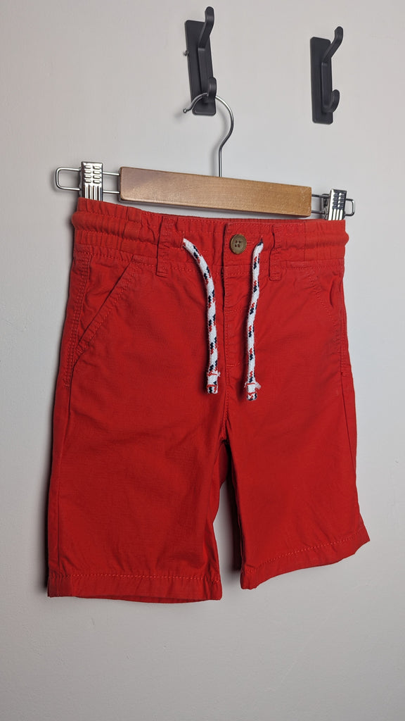 M&S Red Shorts with Cord Belt - Boys 18-24 Months Little Ones Preloved Used, Preloved, Preworn & Second Hand Baby, Kids & Children's Clothing UK Online. Cheap affordable. Brands including Next, Joules, Nutmeg Morrisons, TU, F&F, H&M.