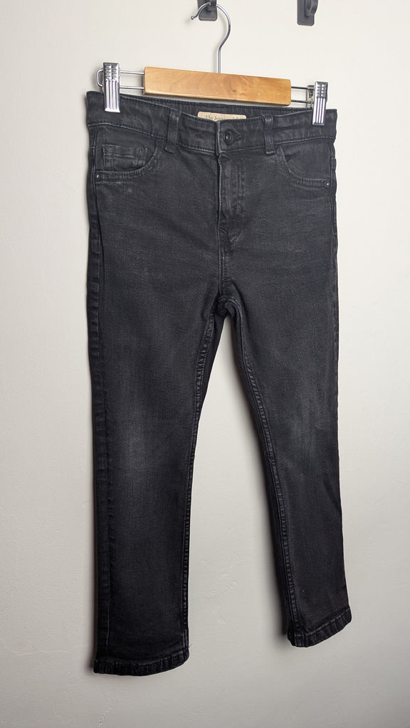 M&S Straight Leg Black Denim Jeans - Boys 7-8 Years Little Ones Preloved Used, Preloved, Preworn & Second Hand Baby, Kids & Children's Clothing UK Online. Cheap affordable. Brands including Next, Joules, Nutmeg Morrisons, TU, F&F, H&M.