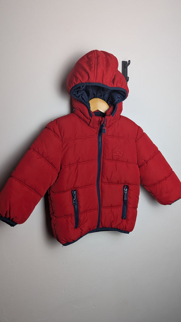 I Do by Miniconf Red Padded Jacket - Boys 18 Months Little Ones Preloved Used, Preloved, Preworn & Second Hand Baby, Kids & Children's Clothing UK Online. Cheap affordable. Brands including Next, Joules, Nutmeg Morrisons, TU, F&F, H&M.