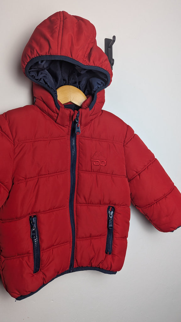 I Do by Miniconf Red Padded Jacket - Boys 18 Months Little Ones Preloved Used, Preloved, Preworn & Second Hand Baby, Kids & Children's Clothing UK Online. Cheap affordable. Brands including Next, Joules, Nutmeg Morrisons, TU, F&F, H&M.