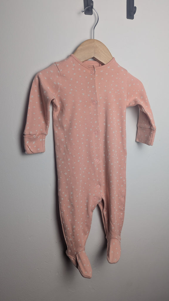 Next Light Pink Star Sleepsuit - Baby Girls 3-6 Months Little Ones Preloved Used, Preloved, Preworn & Second Hand Baby, Kids & Children's Clothing UK Online. Cheap affordable. Brands including Next, Joules, Nutmeg Morrisons, TU, F&F, H&M.