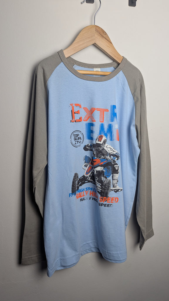 Extreme Blue & Grey Long Sleeve Top - Boys 12 Years Little Ones Preloved Used, Preloved, Preworn & Second Hand Baby, Kids & Children's Clothing UK Online. Cheap affordable. Brands including Next, Joules, Nutmeg Morrisons, TU, F&F, H&M.