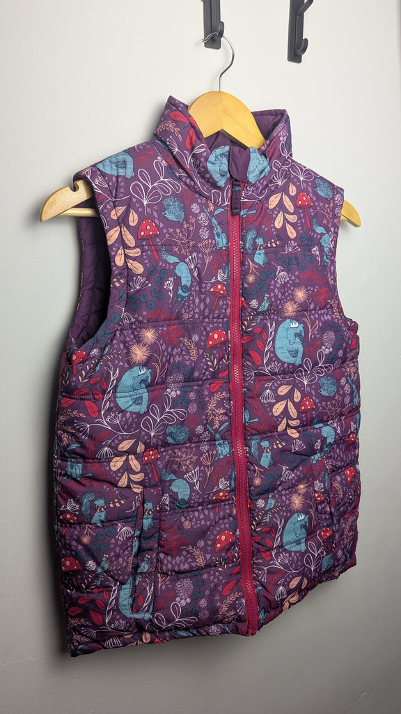 FatFace Purple Floral Reversible Body Warmer - Girls 12-13 Years Little Ones Preloved Used, Preloved, Preworn & Second Hand Baby, Kids & Children's Clothing UK Online. Cheap affordable. Brands including Next, Joules, Nutmeg Morrisons, TU, F&F, H&M.