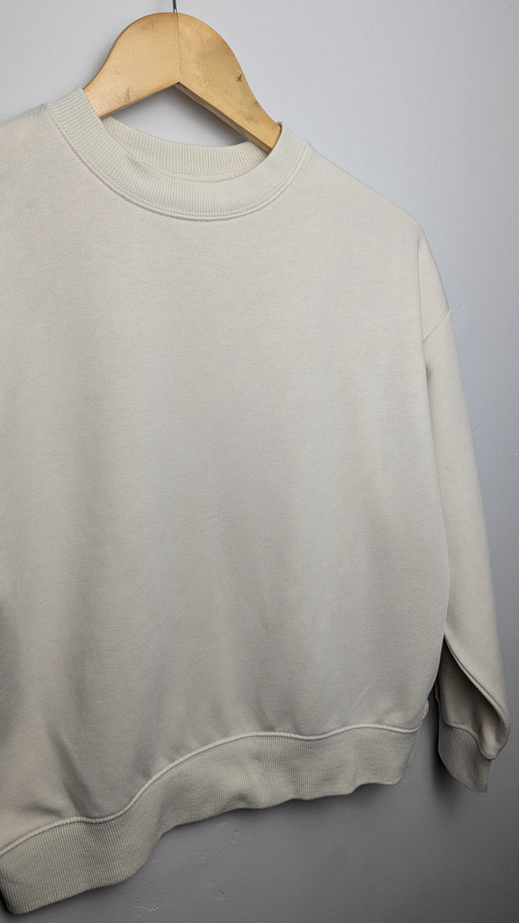 Zara Cream Round Neck Jumper - Girls 11-12 Years Little Ones Preloved Used, Preloved, Preworn & Second Hand Baby, Kids & Children's Clothing UK Online. Cheap affordable. Brands including Next, Joules, Nutmeg Morrisons, TU, F&F, H&M.