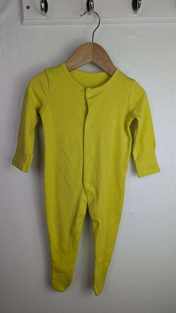 George Yellow/Green Sleepsuit - Unisex 3-6 Months Little Ones Preloved Used, Preloved, Preworn & Second Hand Baby, Kids & Children's Clothing UK Online. Cheap affordable. Brands including Next, Joules, Nutmeg Morrisons, TU, F&F, H&M.