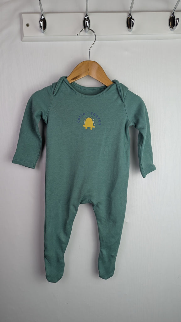 George Green Dinosaur Sleepsuit - Boys 3-6 Months Little Ones Preloved Used, Preloved, Preworn & Second Hand Baby, Kids & Children's Clothing UK Online. Cheap affordable. Brands including Next, Joules, Nutmeg Morrisons, TU, F&F, H&M.