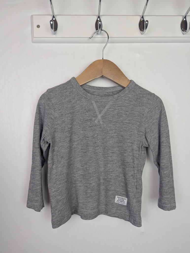 Blue Zoo Grey Top - Boys 12-18 Months Little Ones Preloved Used, Preloved, Preworn Baby, Girls & Boys Clothes. Kids & Children's second hand Clothing UK Online. Cheap affordable. Brands including Next, Joules, Nutmeg Morrisons, TU, F&F, H&M.