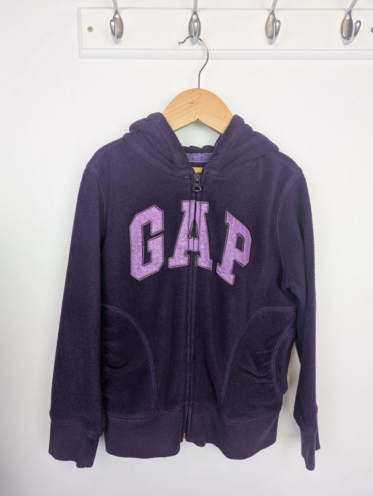 Gap Purple Zip Fleece Hoodie - Girls 6-7 Years Little Ones Preloved Used, Preloved, Preworn Baby, Girls & Boys Clothes. Kids & Children's second hand Clothing UK Online. Cheap affordable. Brands including Next, Joules, Nutmeg Morrisons, TU, F&F, H&M.