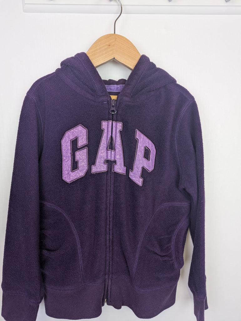 Gap Purple Zip Fleece Hoodie - Girls 6-7 Years Little Ones Preloved Used, Preloved, Preworn Baby, Girls & Boys Clothes. Kids & Children's second hand Clothing UK Online. Cheap affordable. Brands including Next, Joules, Nutmeg Morrisons, TU, F&F, H&M.