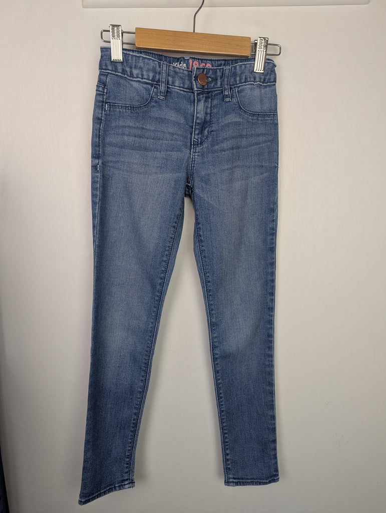 Gap Blue Denim Jeans - Girls 7 Years Little Ones Preloved Used, Preloved, Preworn Baby, Girls & Boys Clothes. Kids & Children's second hand Clothing UK Online. Cheap affordable. Brands including Next, Joules, Nutmeg Morrisons, TU, F&F, H&M.