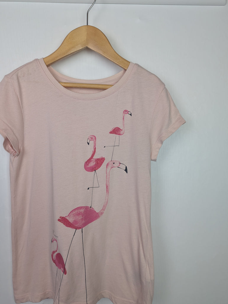 Gap Pink Flamingo Top - Girls 6-7 Years Little Ones Preloved Used, Preloved, Preworn Baby, Girls & Boys Clothes. Kids & Children's second hand Clothing UK Online. Cheap affordable. Brands including Next, Joules, Nutmeg Morrisons, TU, F&F, H&M.