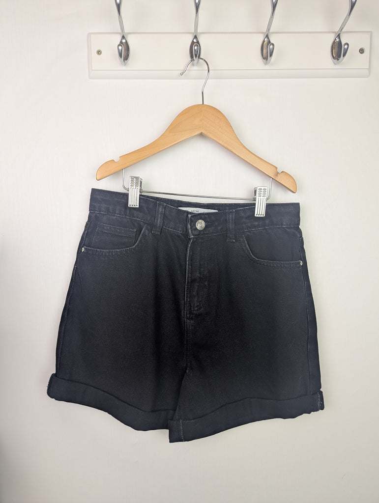 Primark Black Denim Mom Shorts - Girls 12-13 Years Little Ones Preloved Used, Preloved, Preworn Baby, Girls & Boys Clothes. Kids & Children's second hand Clothing UK Online. Cheap affordable. Brands including Next, Joules, Nutmeg Morrisons, TU, F&F, H&M.