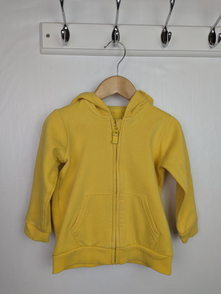 George Yellow Zip Hoodie - Boys 12-18 Months Little Ones Preloved Used, Preloved, Preworn Baby, Girls & Boys Clothes. Kids & Children's second hand Clothing UK Online. Cheap affordable. Brands including Next, Joules, Nutmeg Morrisons, TU, F&F, H&M.