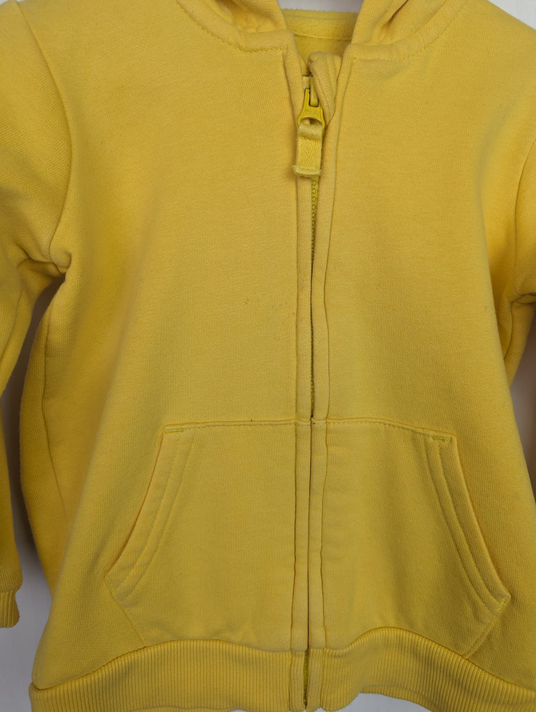 George Yellow Zip Hoodie - Boys 12-18 Months Little Ones Preloved Used, Preloved, Preworn Baby, Girls & Boys Clothes. Kids & Children's second hand Clothing UK Online. Cheap affordable. Brands including Next, Joules, Nutmeg Morrisons, TU, F&F, H&M.