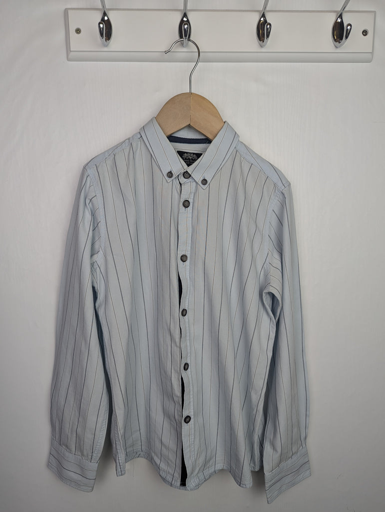 Matalan Blue Striped Shirt - Boys 9 Years Little Ones Preloved Used, Preloved, Preworn Baby, Girls & Boys Clothes. Kids & Children's second hand Clothing UK Online. Cheap affordable. Brands including Next, Joules, Nutmeg Morrisons, TU, F&F, H&M.