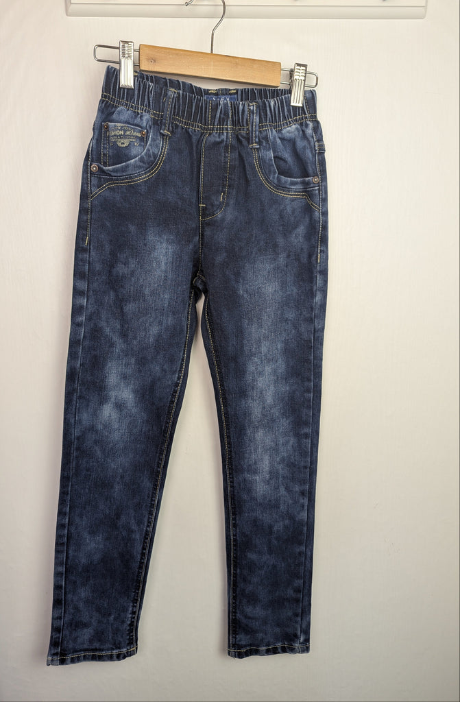 Unbranded Mottled Denim Jeggings - Boys 10 Years Little Ones Preloved Used, Preloved, Preworn Baby, Girls & Boys Clothes. Kids & Children's second hand Clothing UK Online. Cheap affordable. Brands including Next, Joules, Nutmeg Morrisons, TU, F&F, H&M.