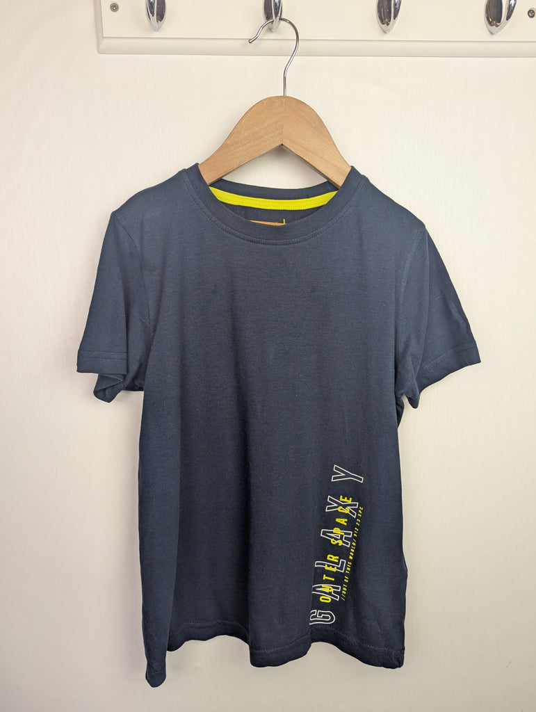 Pepperts Navy Galaxy Top - Boys 6-8 Years Little Ones Preloved Used, Preloved, Preworn Baby, Girls & Boys Clothes. Kids & Children's second hand Clothing UK Online. Cheap affordable. Brands including Next, Joules, Nutmeg Morrisons, TU, F&F, H&M.