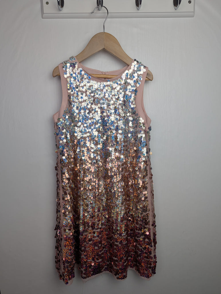 H&M Sequin Party Dress - Girls 7-8 Years Little Ones Preloved Used, Preloved, Preworn Baby, Girls & Boys Clothes. Kids & Children's second hand Clothing UK Online. Cheap affordable. Brands including Next, Joules, Nutmeg Morrisons, TU, F&F, H&M.