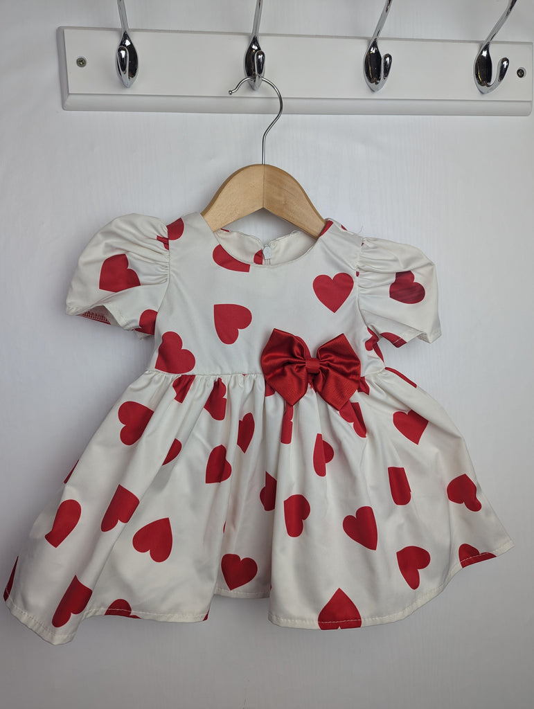 Unbranded Heart Ocassion Dress - Girls 3-6 Months Little Ones Preloved Used, Preloved, Preworn Baby, Girls & Boys Clothes. Kids & Children's second hand Clothing UK Online. Cheap affordable. Brands including Next, Joules, Nutmeg Morrisons, TU, F&F, H&M.