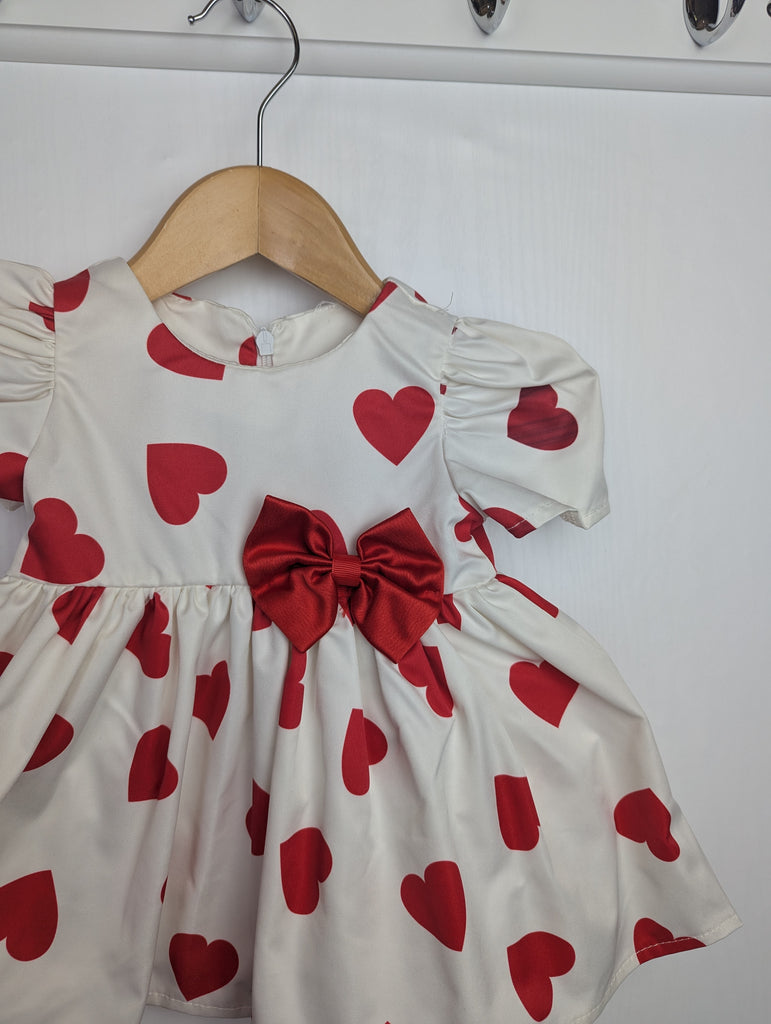 Unbranded Heart Ocassion Dress - Girls 3-6 Months Little Ones Preloved Used, Preloved, Preworn Baby, Girls & Boys Clothes. Kids & Children's second hand Clothing UK Online. Cheap affordable. Brands including Next, Joules, Nutmeg Morrisons, TU, F&F, H&M.