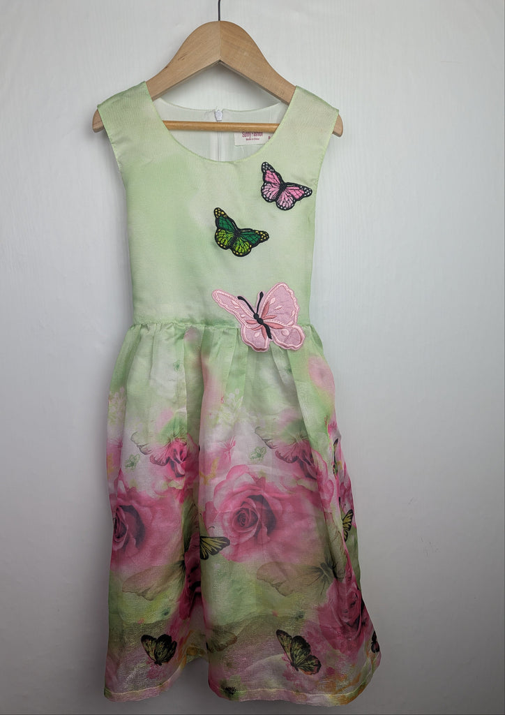 Sunny Fashion Butterfly Party Dress - Girls 8 Years Little Ones Preloved Used, Preloved, Preworn Baby, Girls & Boys Clothes. Kids & Children's second hand Clothing UK Online. Cheap affordable. Brands including Next, Joules, Nutmeg Morrisons, TU, F&F, H&M.