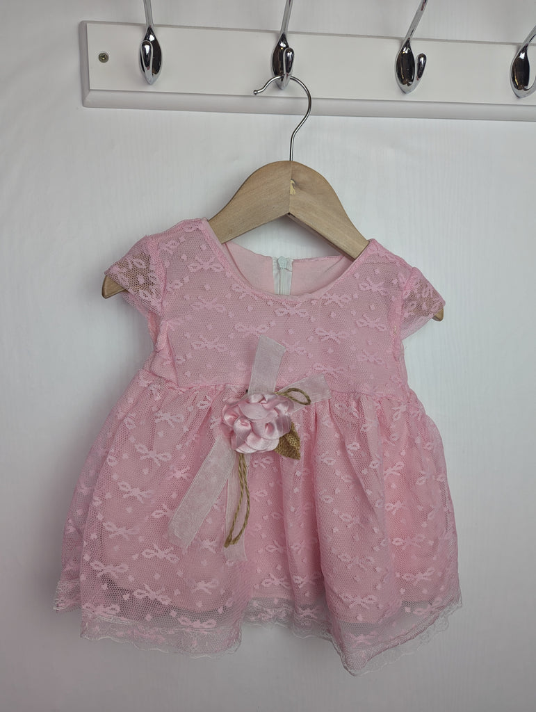 Unbranded Pink Mesh Dress - Girls 6-9 Months Little Ones Preloved Used, Preloved, Preworn Baby, Girls & Boys Clothes. Kids & Children's second hand Clothing UK Online. Cheap affordable. Brands including Next, Joules, Nutmeg Morrisons, TU, F&F, H&M.