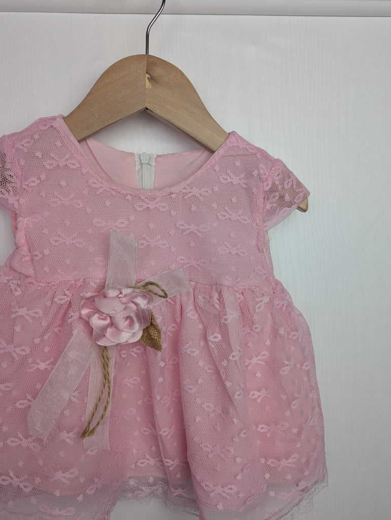 Unbranded Pink Mesh Dress - Girls 6-9 Months Little Ones Preloved Used, Preloved, Preworn Baby, Girls & Boys Clothes. Kids & Children's second hand Clothing UK Online. Cheap affordable. Brands including Next, Joules, Nutmeg Morrisons, TU, F&F, H&M.